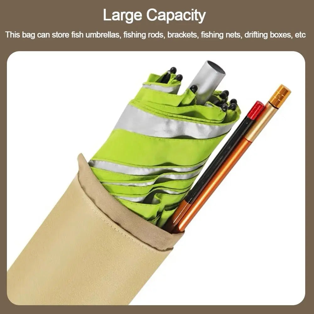 Folding Portable Fishing Rod Bag Multifunctional Fishing Tackle Storage Bag Large Capacity Fishing Gear Accessories Storage Bag