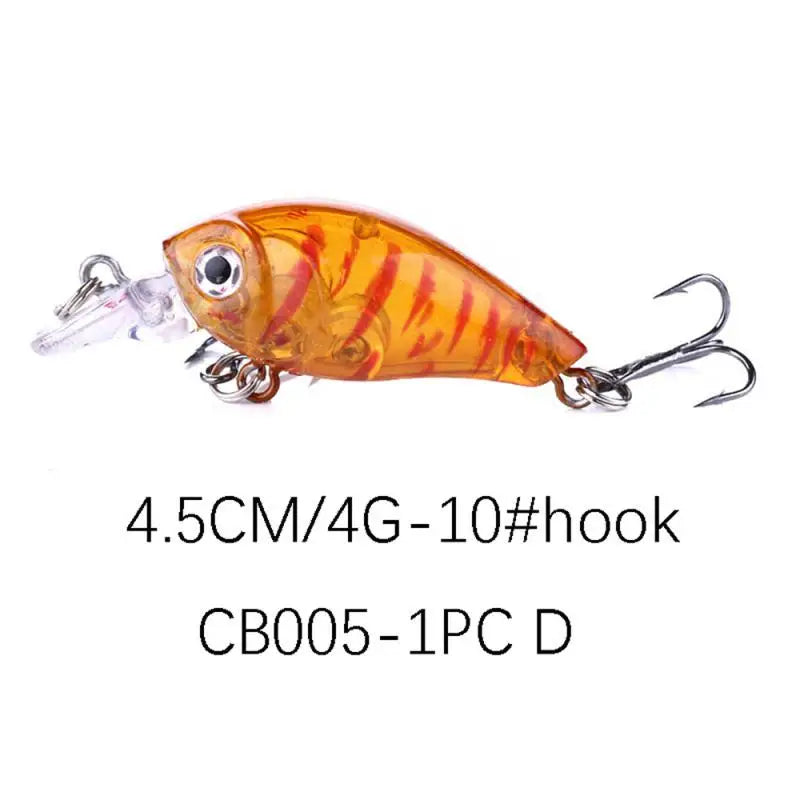 1~8PCS Mixed Colors Minnow Fishing Lures Set 4.5cm 3.5g Mini Crank Wobblers With Treble Hooks Tackle Topwater Swim Crankbaits