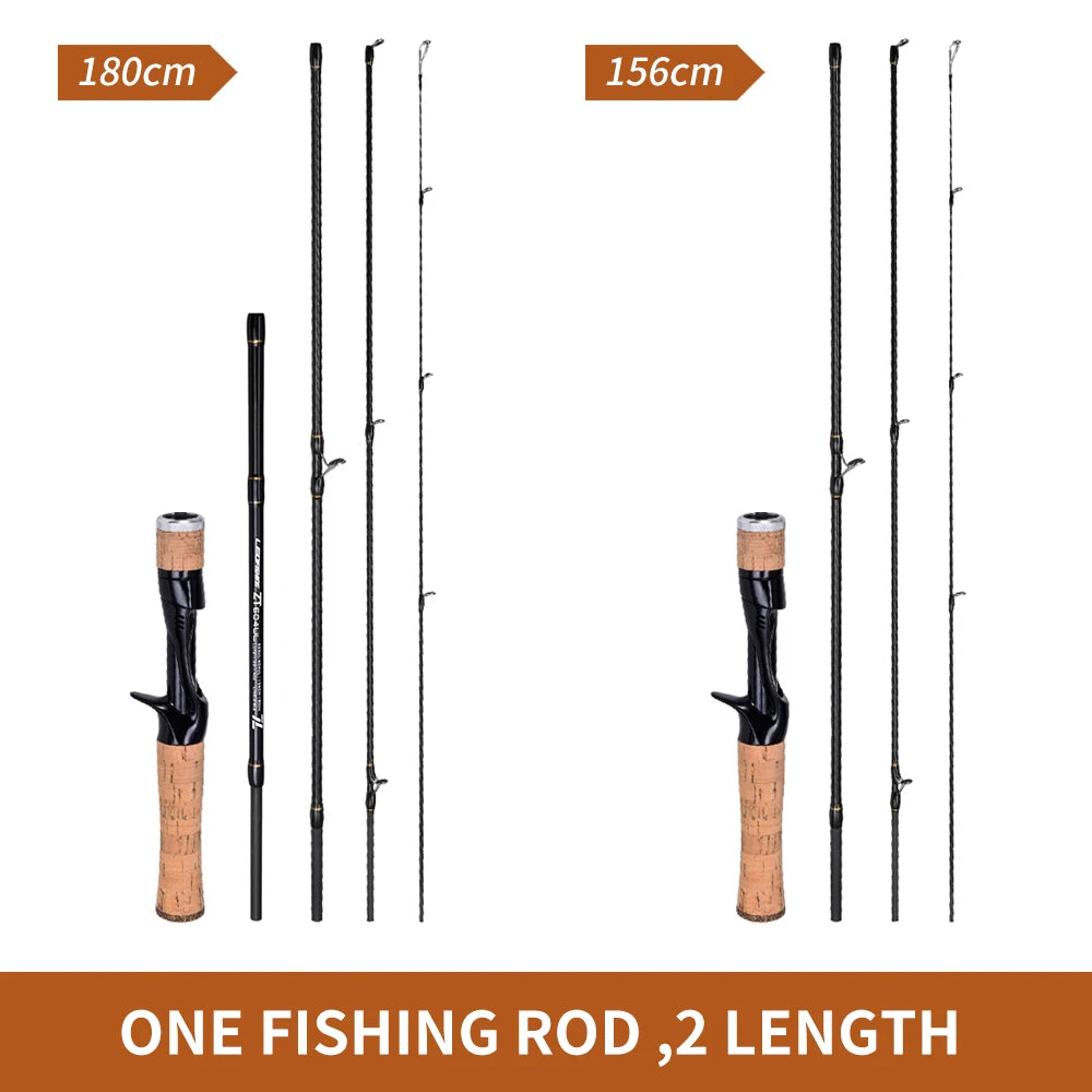 LEOFISHING Carbon Fishing Lure Spinning Casting Fast UL Bait 523/604 Ultra Lightweight Fishing Rod 1.56M&1.8M Fishing Accessory