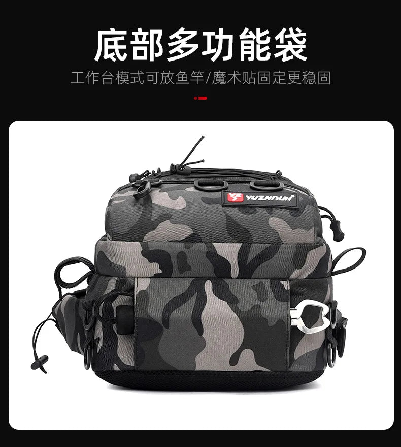 Luya Bag Double Shoulder Single Shoulder Back Waterproof Multi-functional Fishing Outdoor Equipment Fishing Gear Bag