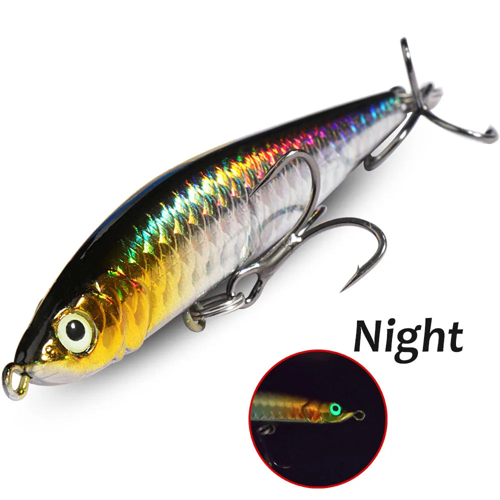 Sinking Pencil Bait 16g 9.8cm Wobbler 12g 8.5cm Popper Weight Transfer Pesca Swimbait Cast Minnow Silicone Tackle Fishing Lure