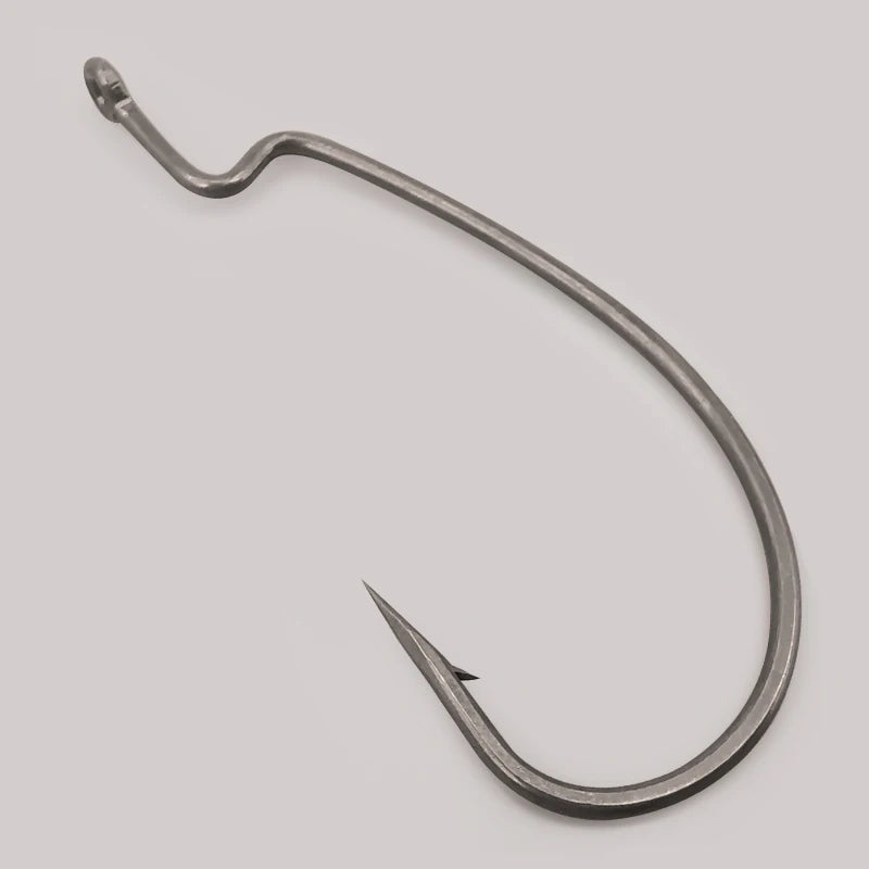 LUREHOLIC PTFE Super Slide Offset Hook Worm Hook Texas Rig Drop Shot Stainless Steel Worm Fishhook Fishing Accessories