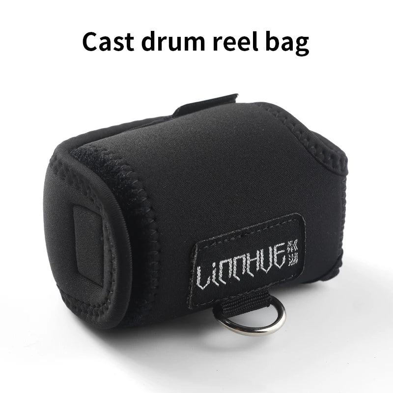 LINNHUE Portable Fishing Reel Bag Pouch Bag Waterproof Protective Case Cover For Spinning Reel Baitcasting Reel Drum Storage Bag