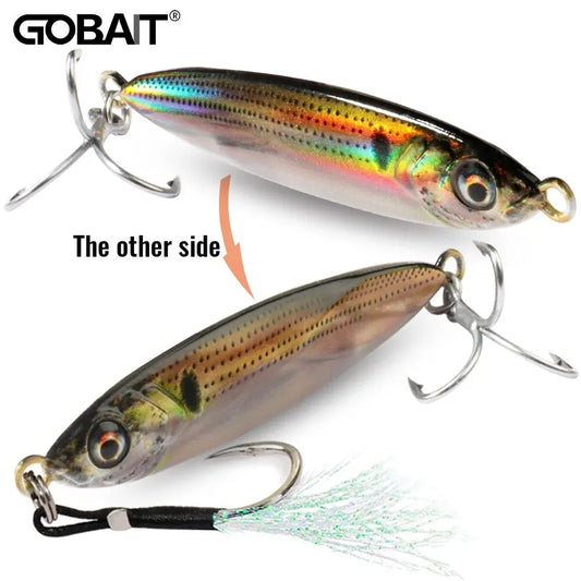 Metal Jig Lure 20g 30g 40g Spinner Spoon 3D Eye Color Laser Spinning Fishing Tackle Popper Hook Swimbait Pesca Spinnerbait Bait