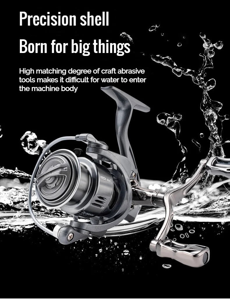 VWVIVIDWORLD 2500-6000 Series，5.2:1Gear Ratio, 8KG Max Drag, CNC Metal Doublel Rocker,Spinning Fishing Reel,For Freshwater Saltw