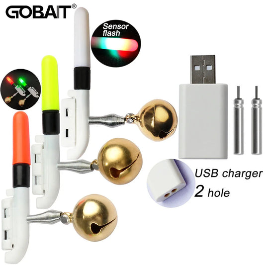 Fishing Light Stick Clip Rod Bell Luminous LED CR425 3.6V Battery USB Charge Tackle Night Bright Fish Bite Alarm Flash Lamp. Night fishing