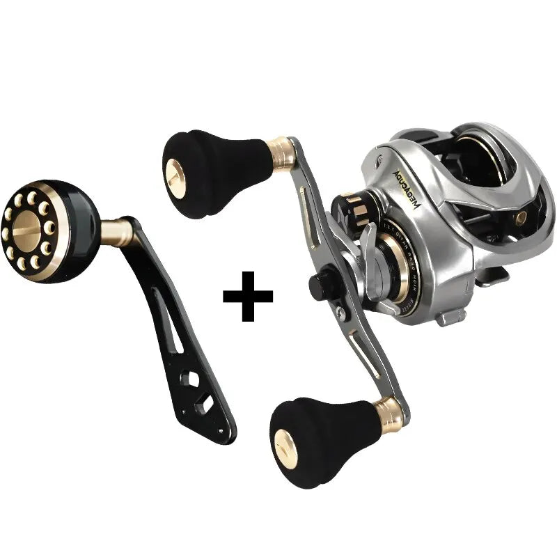 Seasir Megacuda Baitcasting Reel Drag 15KG Deep Spool 6.5:1 Aluminum Frame Carbon Side Double Handle Jigging Metal Reel Seawater