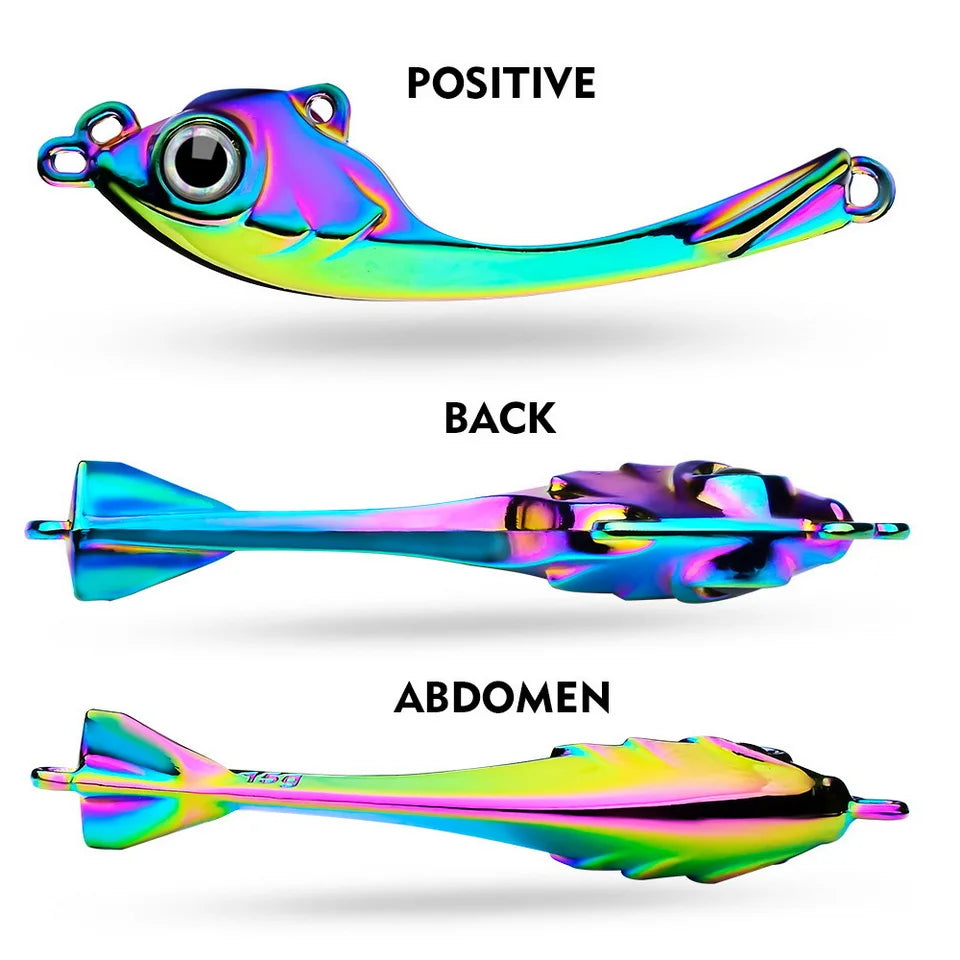 Spinner Bait 7g 10g 15g Metal Vib Fishing Lure Trolling Rotating Spoon Wobbler Sinking Hard Bait With Sequin Pesca For Bass Pike