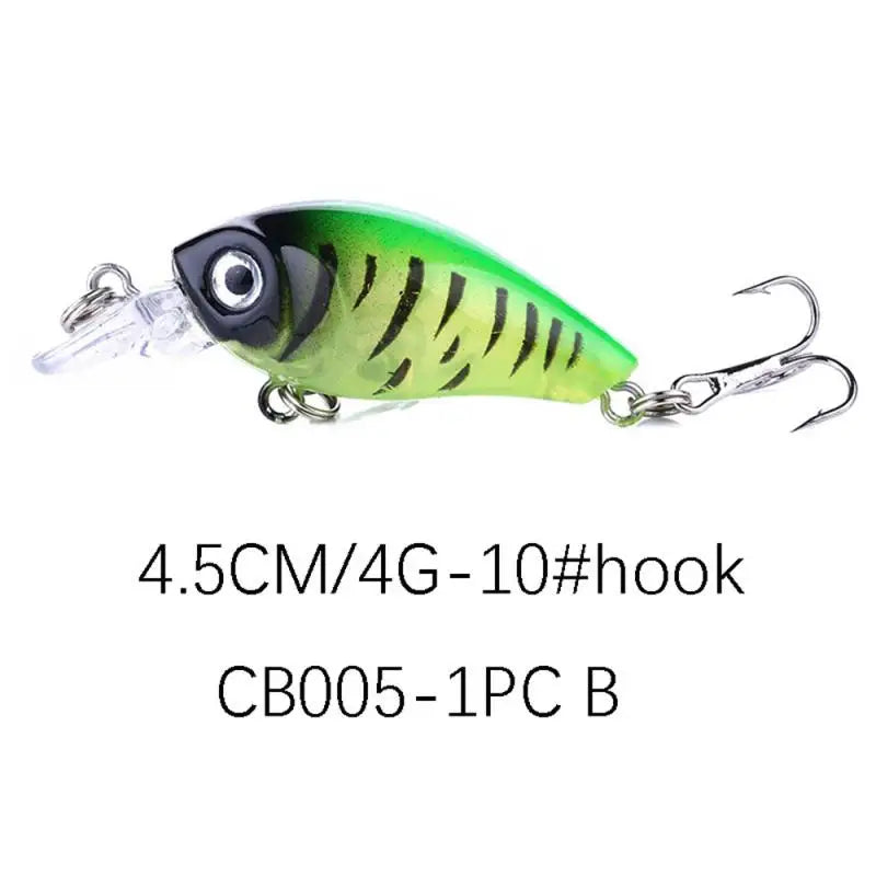 1~8PCS Mixed Colors Minnow Fishing Lures Set 4.5cm 3.5g Mini Crank Wobblers With Treble Hooks Tackle Topwater Swim Crankbaits