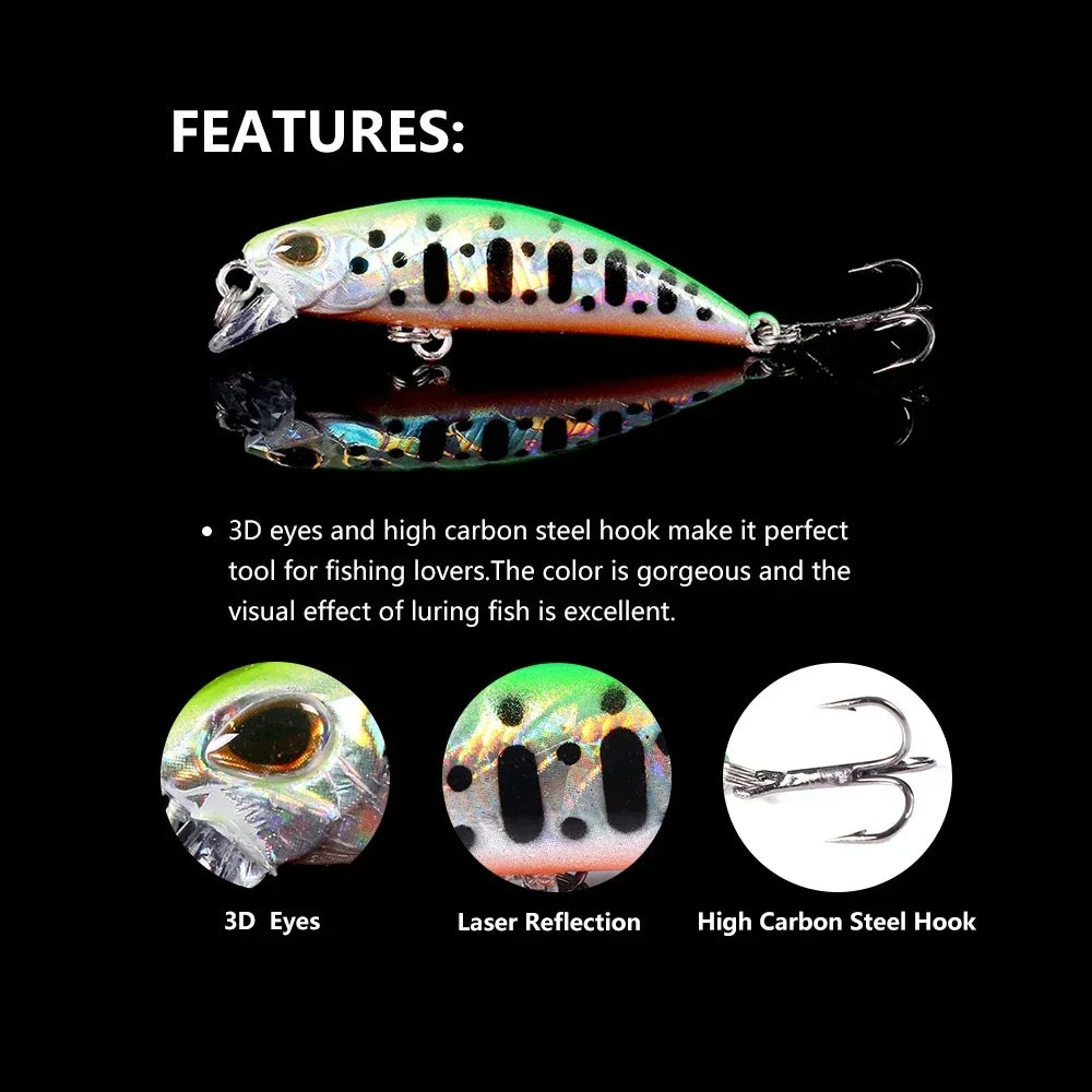 5pcs 58MM 5.1G Mini Japan Model Sinking Minnow Fishing Lures Jerkbaits Peche Artificial Bait Wobbler Lure for Trout Bass Carp