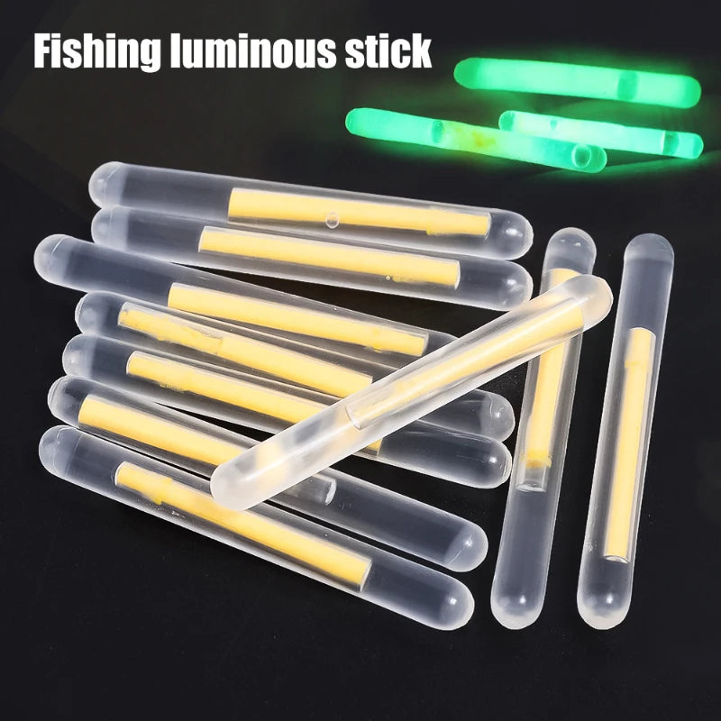 New 2.2-4.5mm Night Fishing Float Rod Lights Dark Glow Stick Useful Fishing Fluorescent Light Glow sticks Accessories 100/50PCS. Night fishing