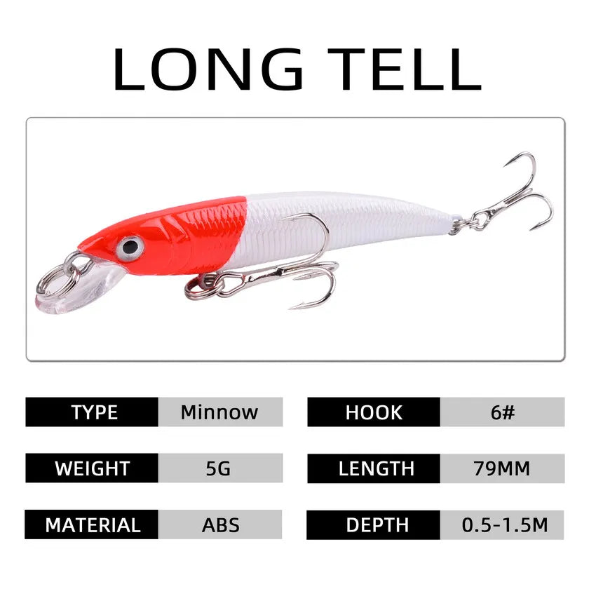 3/5/8Pcs Random Minnow Fishing Lure set High Quality Swimming Bait Wobble Bait Crankbait Artificial Bait