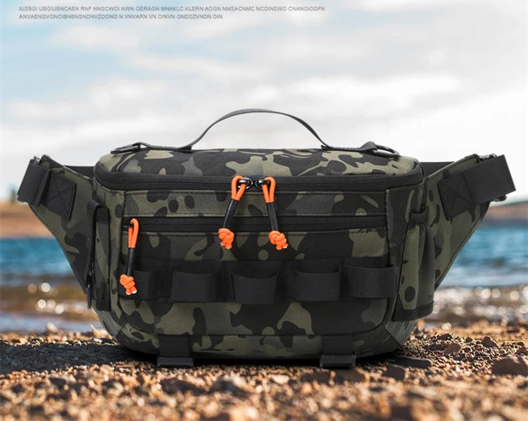 Fishing Chest Waist Bag Tactical Outdoor Travel Sports EDC Fishing Lure Bags Hunting Camping Hiking Cycling Pack Molle Pouch