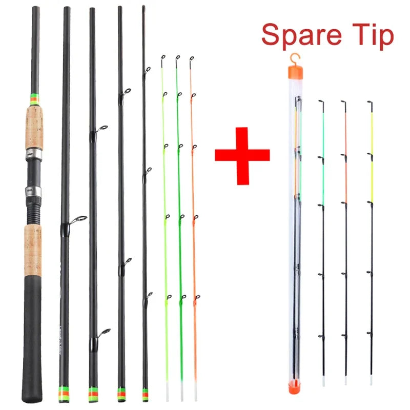 Sougayilang 3M Feeder Fishing Rod Cork Handle Carbon Fibre Spinning Fishing Rods L M H Power 30-120g Lure Weight Carp Pole Pesca