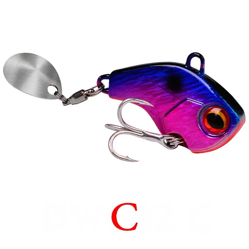 Fishing Lures Wobble Rotating Metal Vib Vibration Bait Winter Fishing 6g 15g 28g Artificial Hard Baits Spinner Spoon Lure Pesca