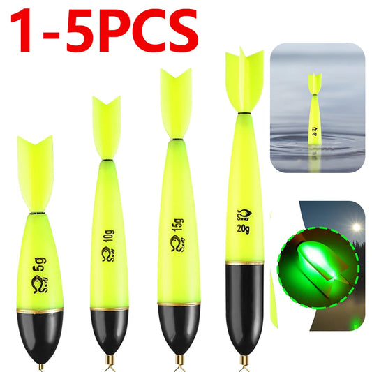 1-5pcs Fishing Floats Luminous Fishing Accessories Fishing Night Float Night Fishing Light Up Bobbers for Sea Ocean Rock Fishing. Night fishing