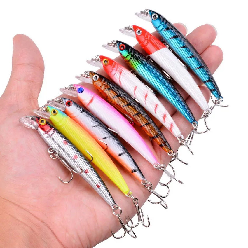 3/5/8Pcs Random Minnow Fishing Lure set High Quality Swimming Bait Wobble Bait Crankbait Artificial Bait