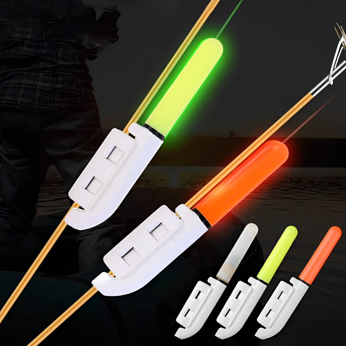 2PCS LED Fishing Luminous Light Stick With CR425 Battery USB Charging Kit Fish Rod Bite Alarm Night Fishing Bobber Pesca Tackle. Night fishing