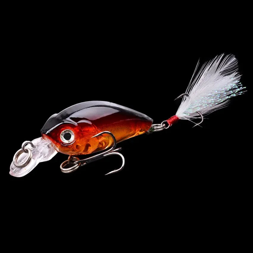 1 PCS Minnow Fishing Lure 45mm 3.8g Crankbait Hard Bait Topwater Artificial Wobbler Bass Japan Fly Fishing Accessories