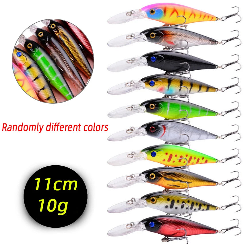 3/5/8Pcs Random Minnow Fishing Lure set High Quality Swimming Bait Wobble Bait Crankbait Artificial Bait