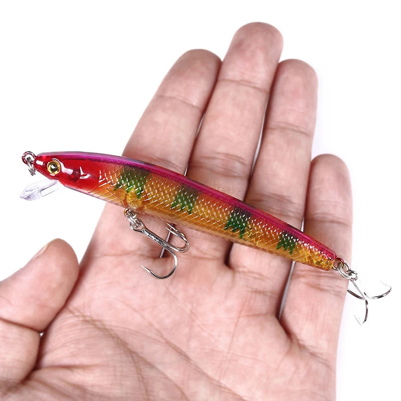 10/5Pcs Minnow Fishing Lures Floating Hard Bait 95mm 7g Artificial Bait Wobbler Crankbait Carp Perch Pesca Fishing Tackle