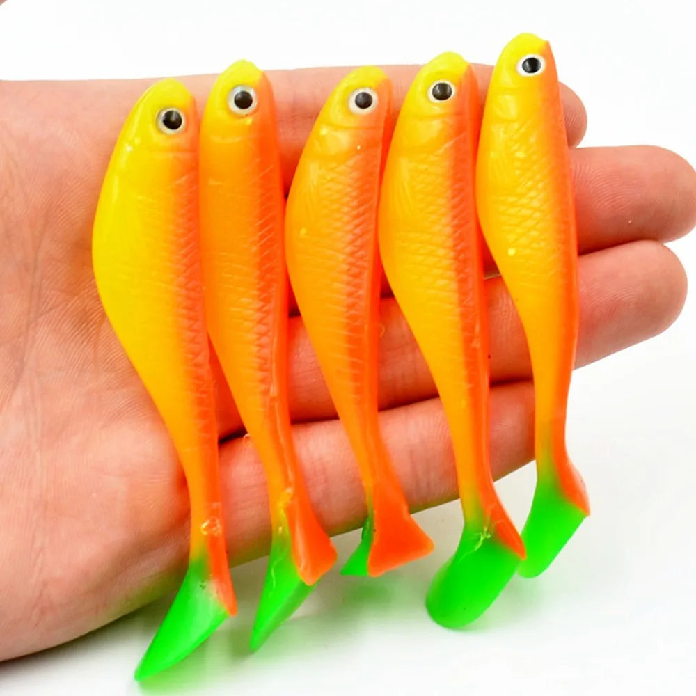 Bag Soft Silicone Fishing Lures 8.5cm/5g Saltwater Freshwater Fishing Soft Lures Silicone Wobblers Artificial Bait Bass