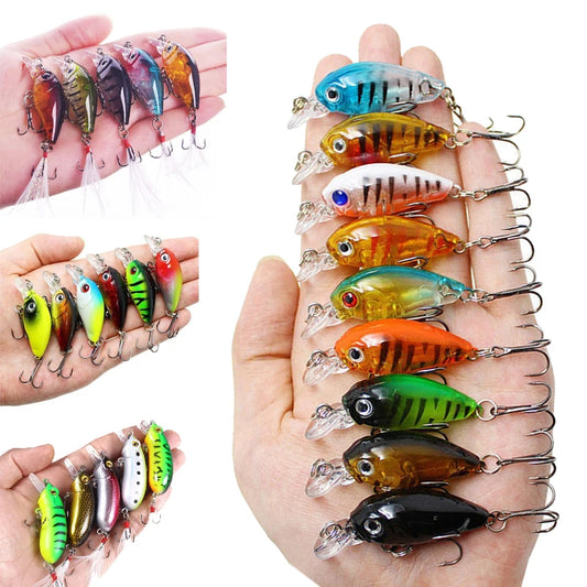 Crankbaits Set  Mixed Colors Bait Fishing Lure Lot Minnow Wobbler Bass Swimbait Sea Swim Hard Lures Sinking Tackle pesca