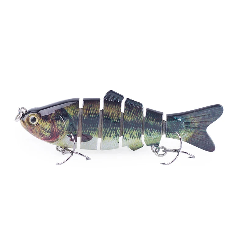 Hanlin Set 4 Inch 16.5g Fishing Lures Multi Jointed Wobblers Swimbait Hard Artificial Bait Crankbait Sinking Pike Bass Tackle