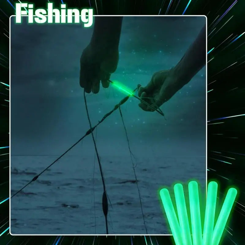 New 2.2-4.5mm Night Fishing Float Rod Lights Dark Glow Stick Useful Fishing Fluorescent Light Glow sticks Accessories 100/50PCS. Night fishing