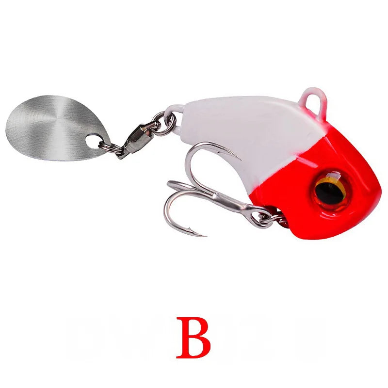 Fishing Lures Wobble Rotating Metal Vib Vibration Bait Winter Fishing 6g 15g 28g Artificial Hard Baits Spinner Spoon Lure Pesca