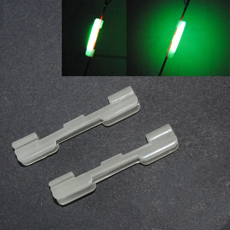 8pcs Luminous Lightstick Holder NEW Night Fishing Rod Tip light holder Clip used on fishing rod for chemical light stick J308. Night fishing