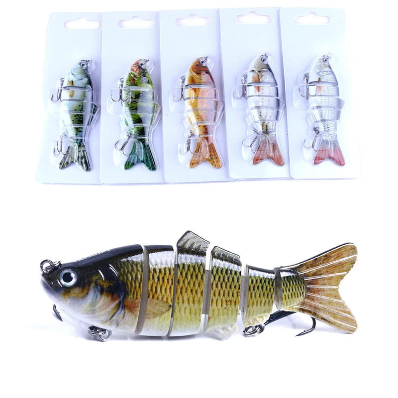 6 Segment Multi Jointed Fishing Lure Sinking 10cm/17.5g Swimbait Artificial Wobblers Crankbait Hard Bait Pesca Tackle 5/3/1Pcs