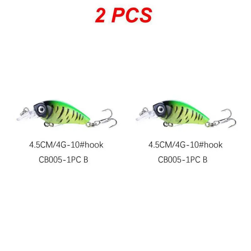 1~8PCS Mixed Colors Minnow Fishing Lures Set 4.5cm 3.5g Mini Crank Wobblers With Treble Hooks Tackle Topwater Swim Crankbaits