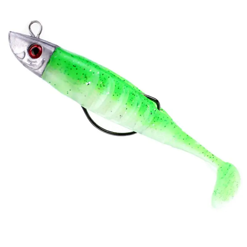 1PCS T-tail Rockvibe Soft Bait 10cm 15.5g Artificial Worm 3D Fish Eye Wobbler Bait for Jig Head Predator for Perch Fishing Lure