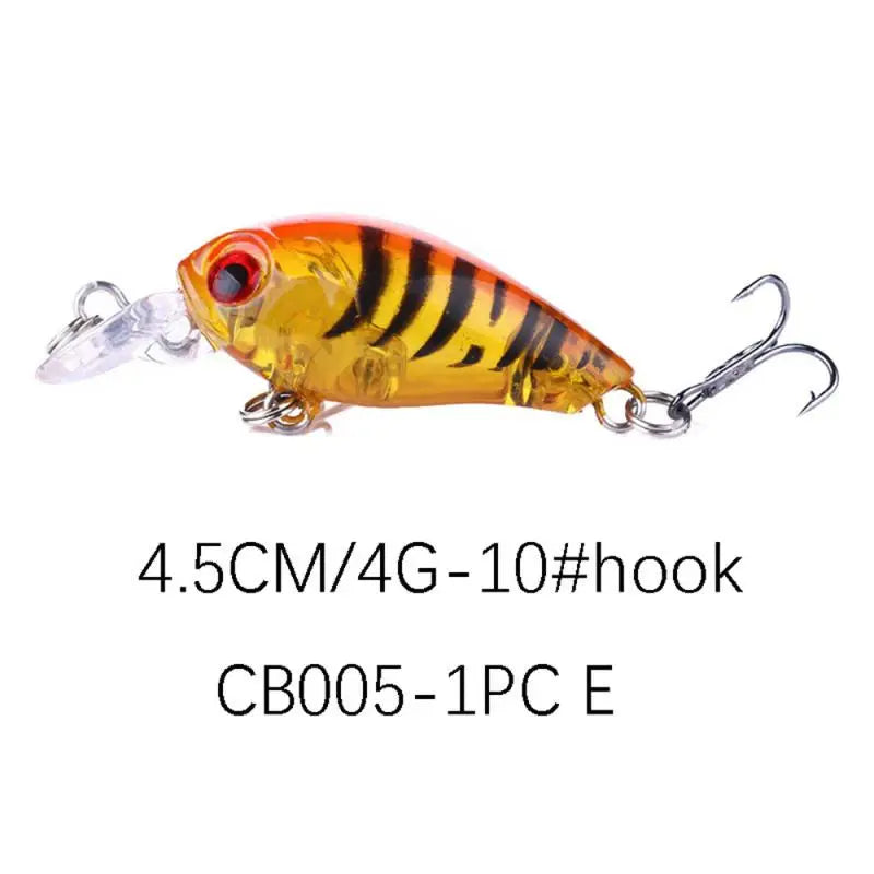 1~8PCS Mixed Colors Minnow Fishing Lures Set 4.5cm 3.5g Mini Crank Wobblers With Treble Hooks Tackle Topwater Swim Crankbaits