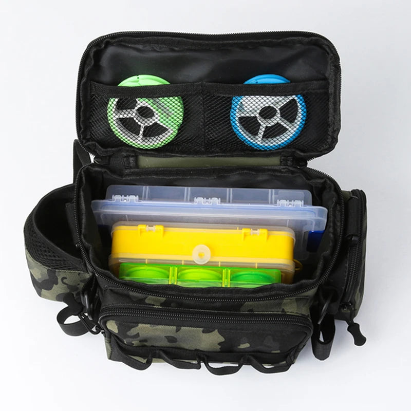 Fishing Tackle Bags Waist Fanny Pack Fishing Lures Line Box Utility Storage Accessories Outdoor Camping Shoulder Crossbody Bag