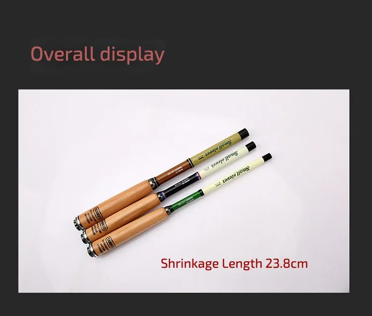 1.2M 1.5M 1.8M Fishing Rod Ultra-Short Section Shrinkage 23cm Super Light and Super Hard Carbon Pole Rod Pocket Mini Rod