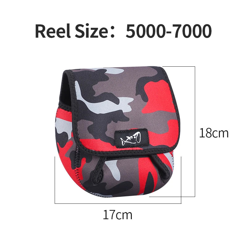 LINNHUE Portable Fishing Reel Bag Pouch Bag Waterproof Protective Case Cover For Spinning Reel Baitcasting Reel Drum Storage Bag