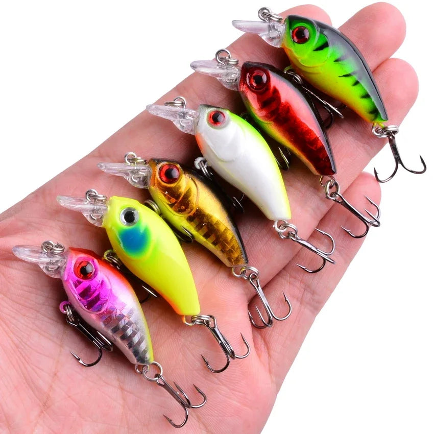 1 PCS Minnow Fishing Lure 45mm 3.8g Crankbait Hard Bait Topwater Artificial Wobbler Bass Japan Fly Fishing Accessories