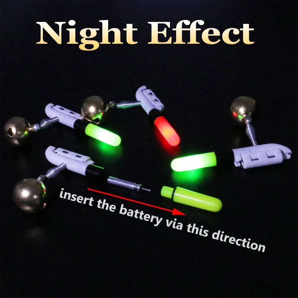 Fishing Light Stick Clip Rod Bell Luminous LED CR425 3.6V Battery USB Charge Tackle Night Bright Fish Bite Alarm Flash Lamp. Night fishing