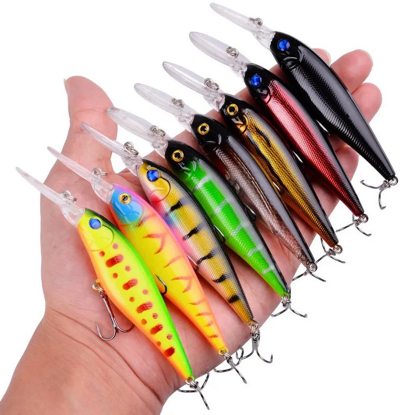 3/5/8Pcs Random Minnow Fishing Lure set High Quality Swimming Bait Wobble Bait Crankbait Artificial Bait