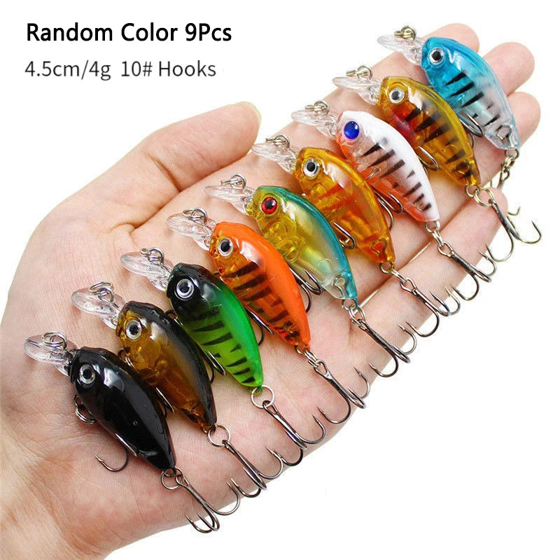 Crankbaits Set  Mixed Colors Bait Fishing Lure Lot Minnow Wobbler Bass Swimbait Sea Swim Hard Lures Sinking Tackle pesca