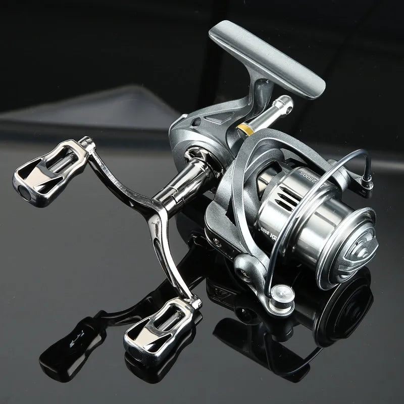 VWVIVIDWORLD 2500-6000 Series，5.2:1Gear Ratio, 8KG Max Drag, CNC Metal Doublel Rocker,Spinning Fishing Reel,For Freshwater Saltw