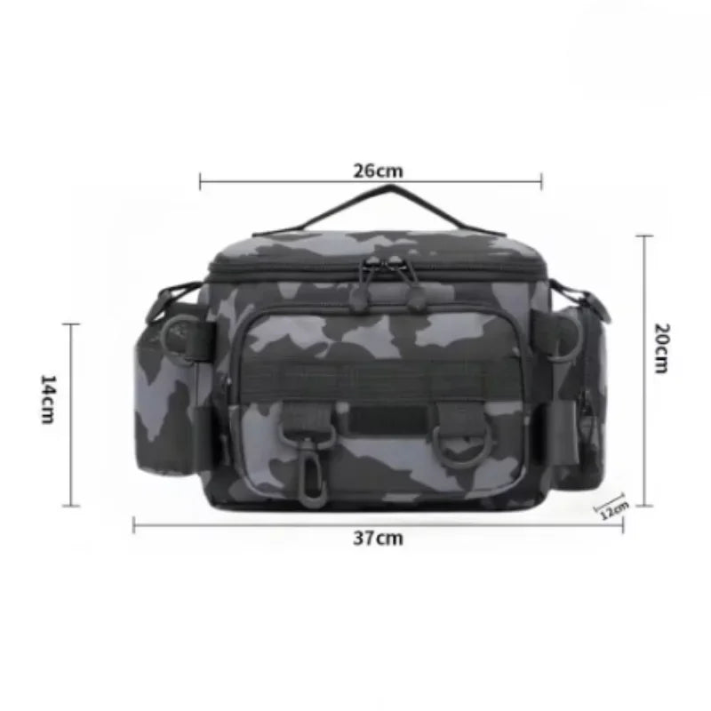 Fishing tackle, shoulder bag, storage bag, portable fishing rod holder, outdoor sports bag, flying fishing