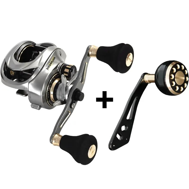 Seasir Megacuda Baitcasting Reel Drag 15KG Deep Spool 6.5:1 Aluminum Frame Carbon Side Double Handle Jigging Metal Reel Seawater