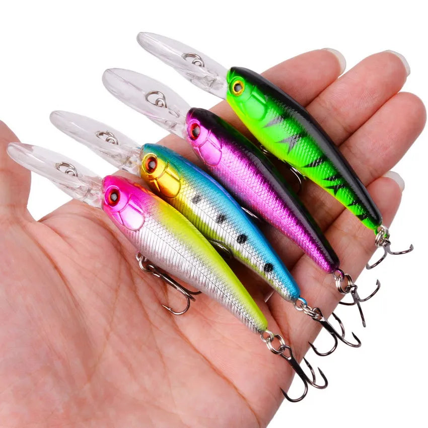 3/5/8Pcs Random Minnow Fishing Lure set High Quality Swimming Bait Wobble Bait Crankbait Artificial Bait