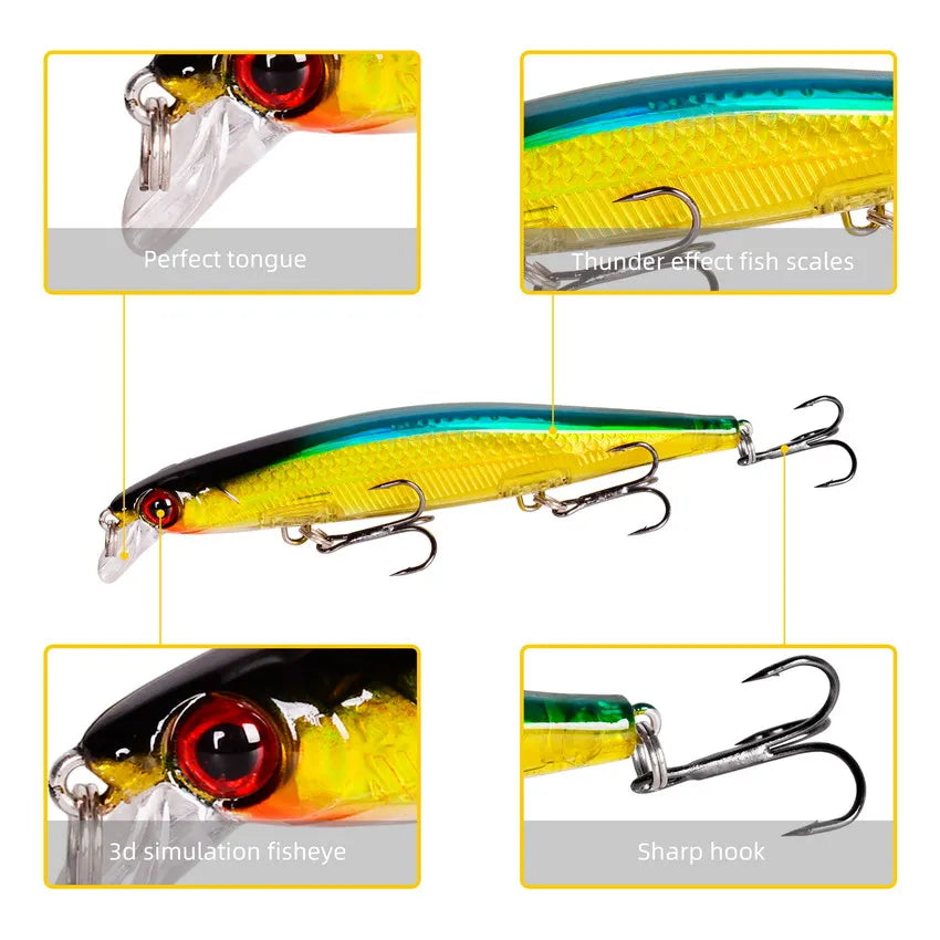 3/5/8Pcs Random Minnow Fishing Lure set High Quality Swimming Bait Wobble Bait Crankbait Artificial Bait