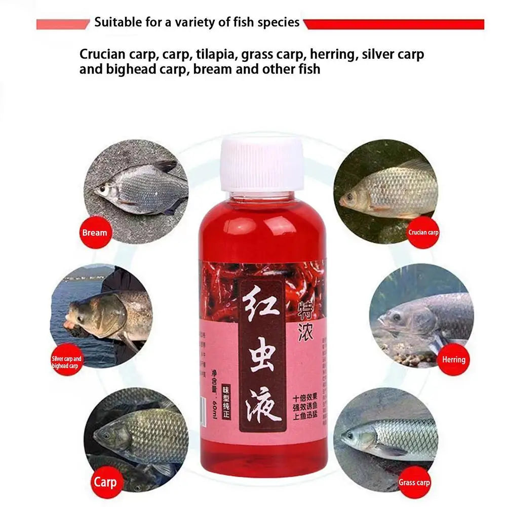 Strong Fish Attractant 100ml Concentrated Worm Extract Red Liquid For Fishing Fish Bait High Concentration Fish Bite Activa S8Y8