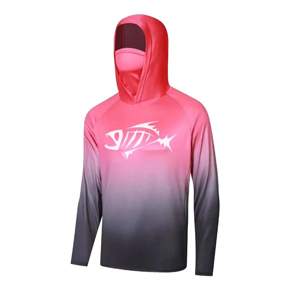 Fishing Hoodie Shirts with Mask Men Long Sleeve Sweatshirt Uv Protection  Moisture Wicking Fishing Clothing