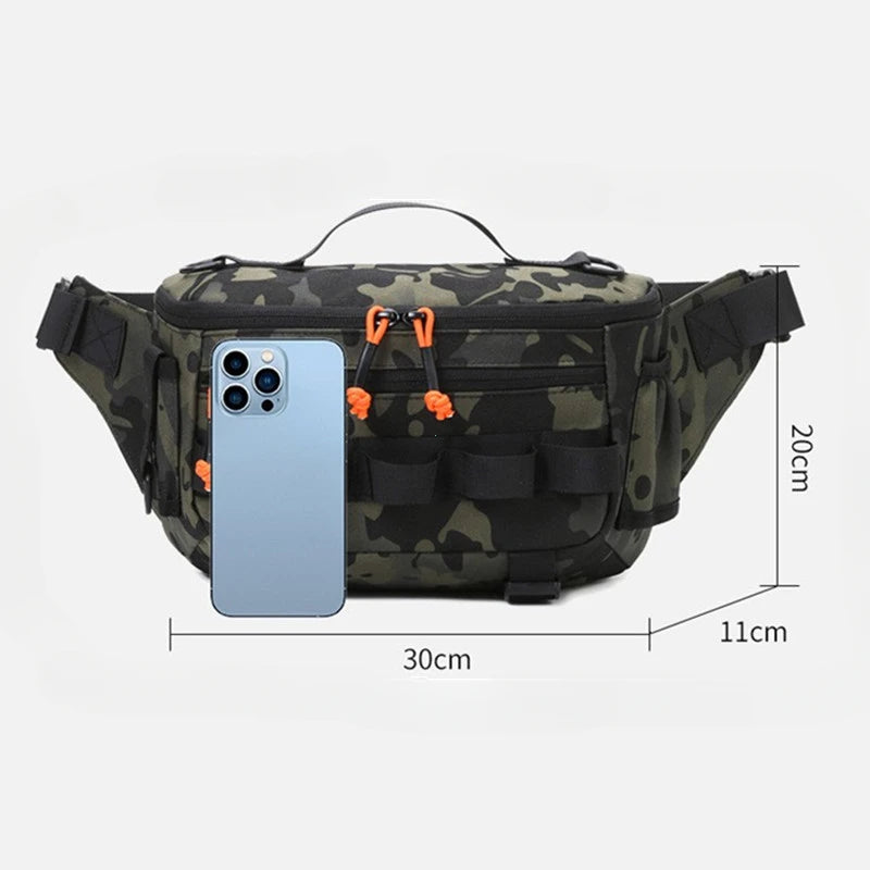 Fishing Chest Waist Bag Tactical Outdoor Travel Sports EDC Fishing Lure Bags Hunting Camping Hiking Cycling Pack Molle Pouch